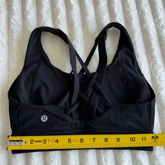 lululemon Black Strappy Sports Bra luxtreme perfection condition activewear gym - Picture 7 of 10